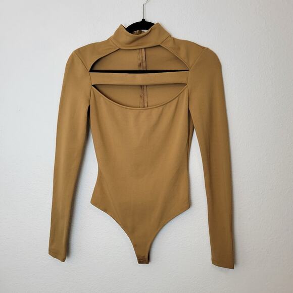 REVOLVE LPA Camel Tan Long Sleeve Bodysuit 79 Neutral Fall Size XS - Picture 2 of 13
